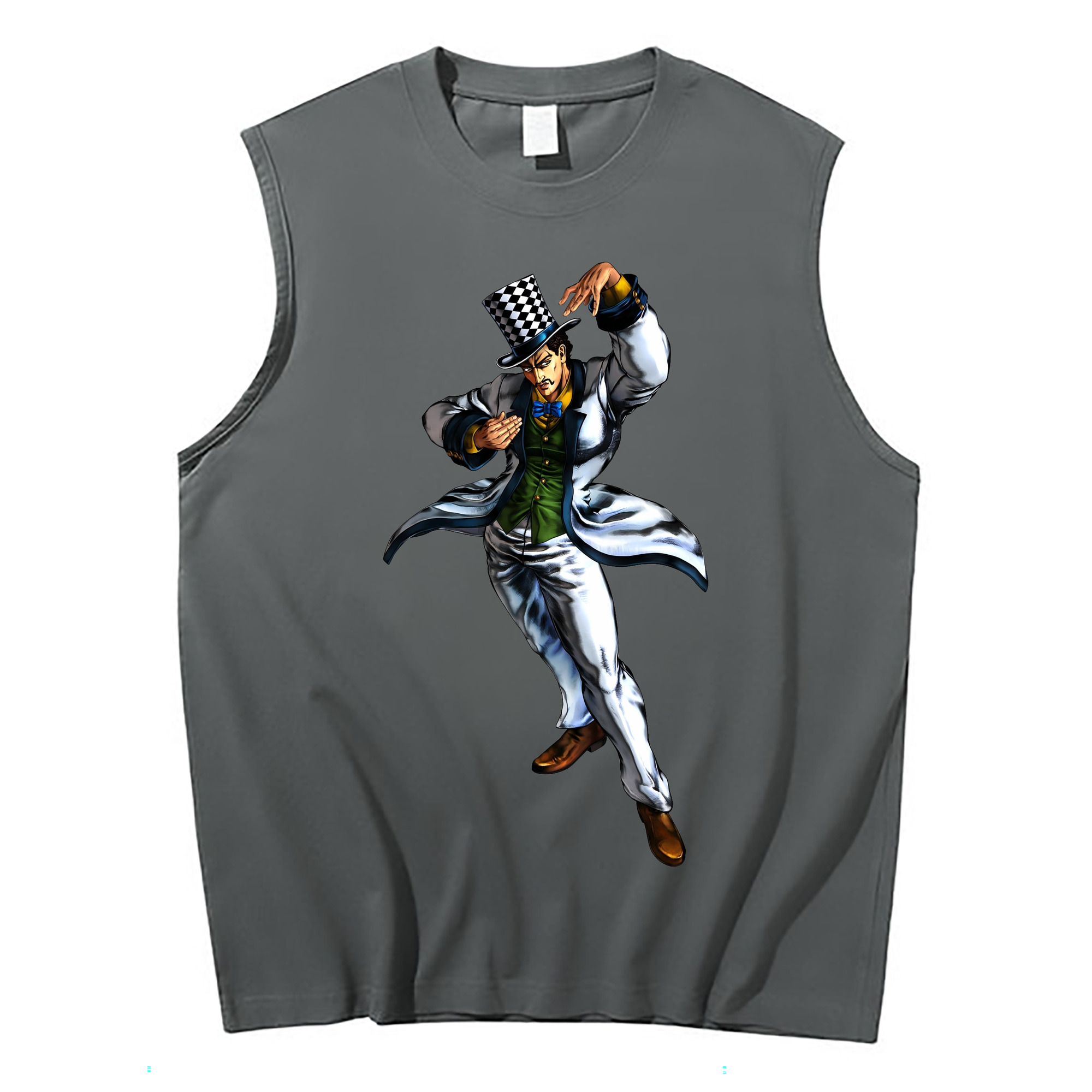 （画像用） ジョジョの奇妙な冒険 ウィル?アントニオ?ツェペリ JoJo's Bizarre Adventure Will Anthonio Zeppeli コットン100％タンクトップ（フロントプリント）